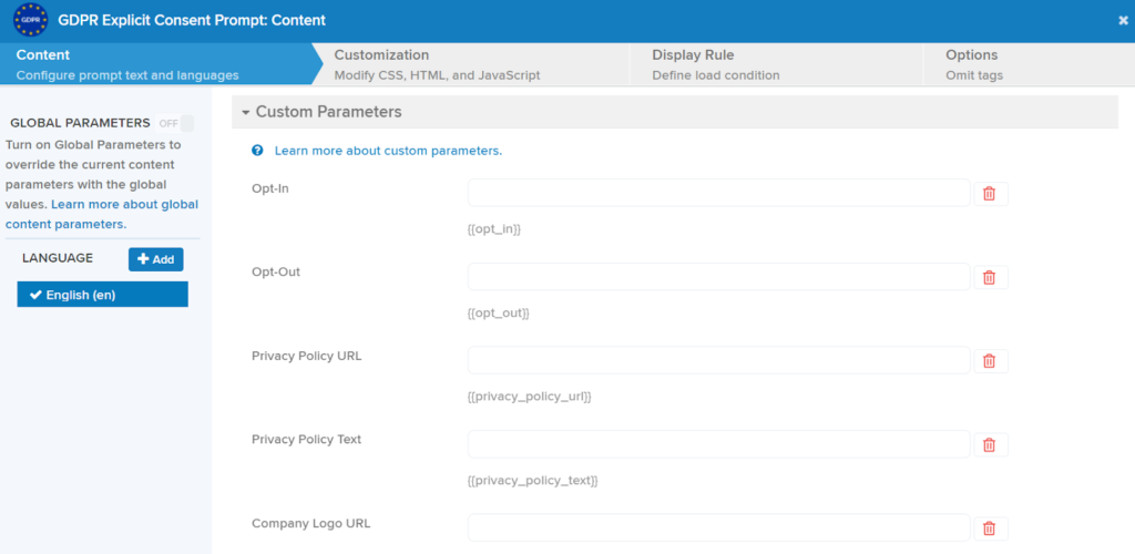 A consent management platform simplifies customization of the User Form