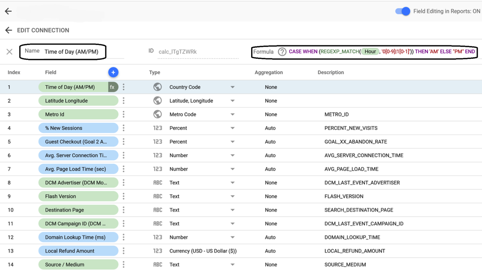 Analytics Rules-Based Data Dimension