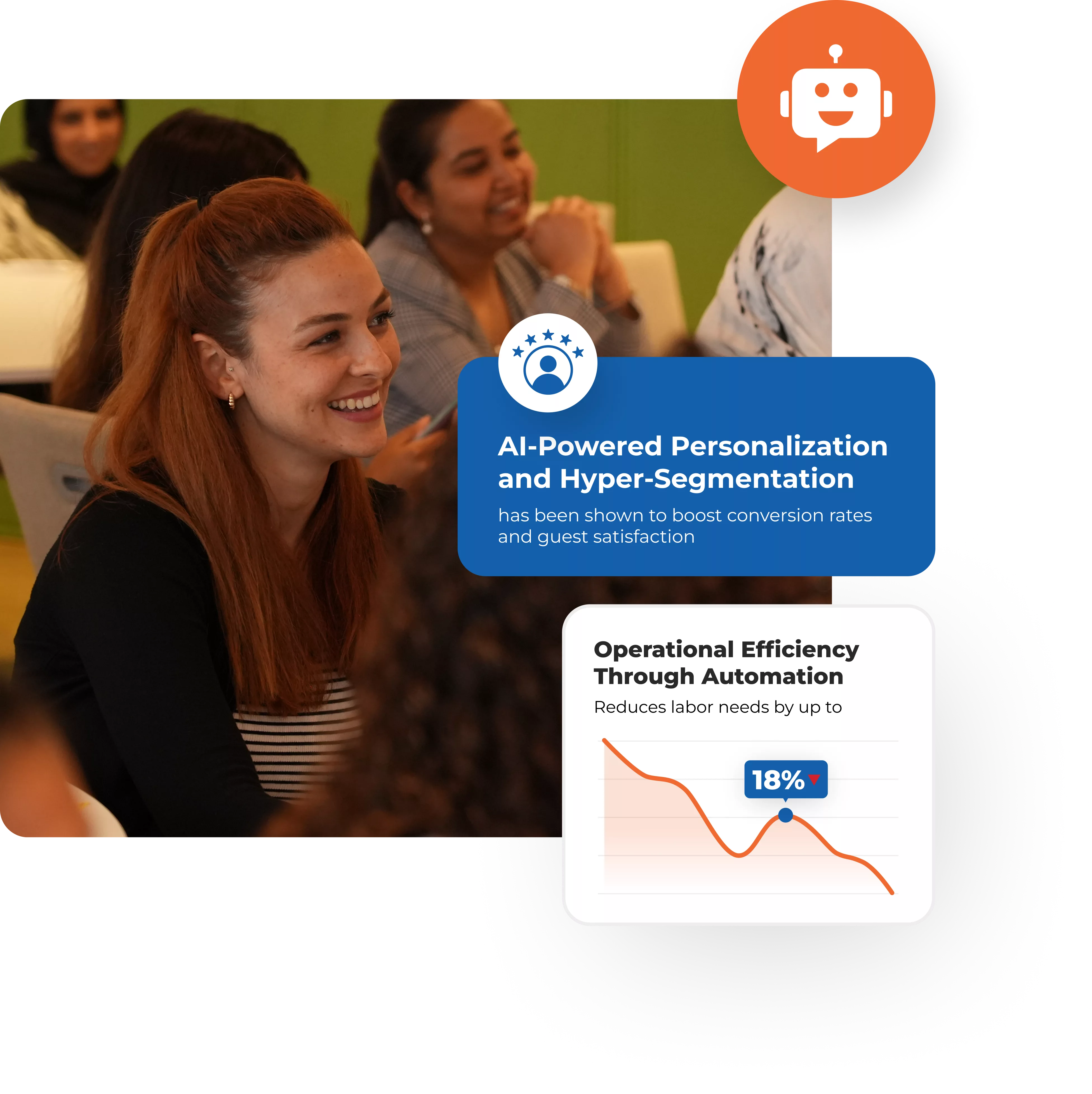 Lady coorporate worker attending conference