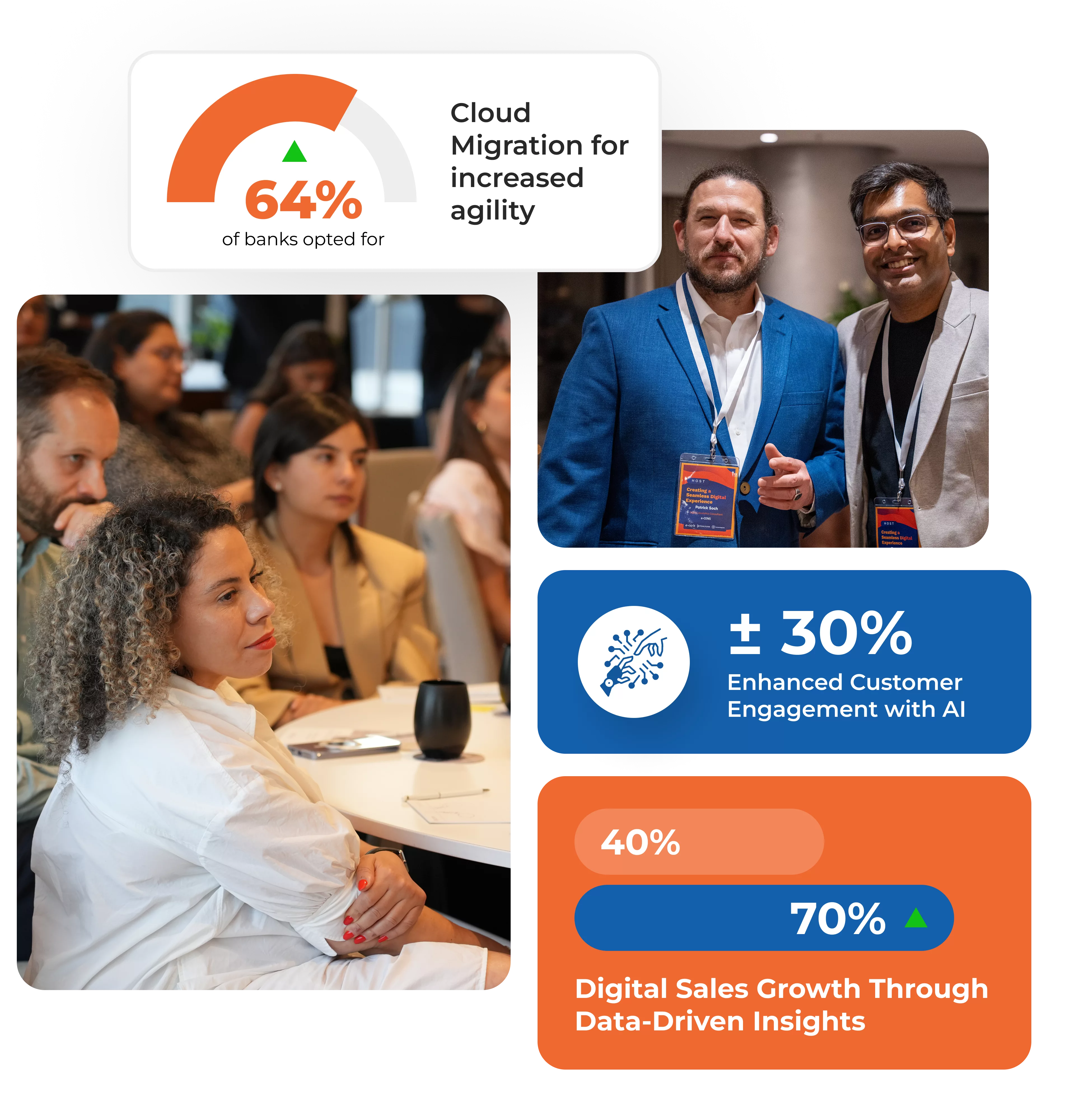 Business professionals attending a conference.